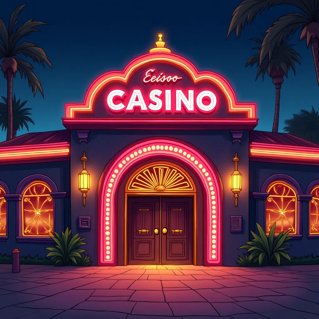 Superbet slot gaming hero illustration with neon casino theme